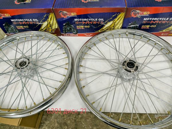 Диск спицы передний 21*1,85 для  эндуро кросс подшипник 6301